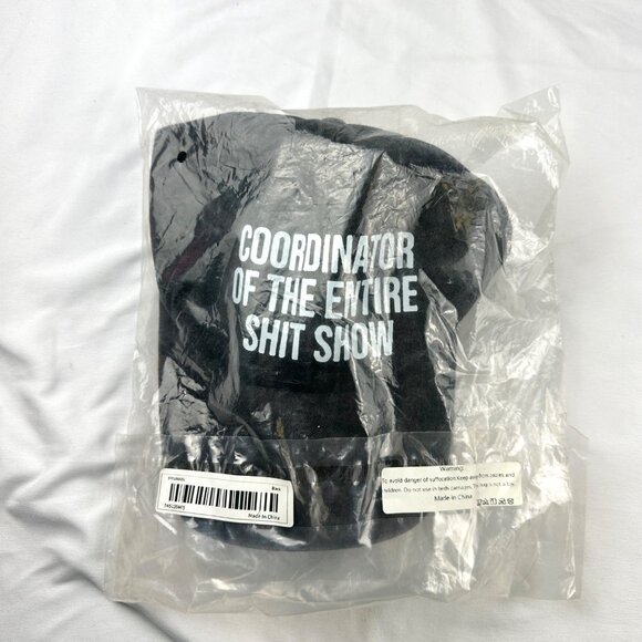 Coordinator Of The Entire Shit Show Funny Novelty Black Ball Cap, NIB, Funny Hat - Picture 2 of 4